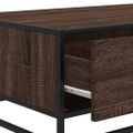 vidaXL Konferenčný stolík hnedý dub 90x57x35 cm kompozit. drevo a kov