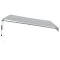 vidaXL Automaticky zaťahovacia markíza LED antracit a biela 400x350 cm