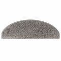 vidaXL Schodové rohože 15 ks 65x21x4 cm sivé, polkruhové, veľké