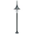 vidaXL Záhradná stĺpová lampa E27 120 cm hliníková tmavozelená