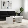 vidaXL Konferenčný stolík Biela 90 x 50 x 33 cm Kompozitné drevo
