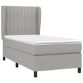 vidaXL Posteľný rám boxsping s matracom bledosivý 80x200 cm látka