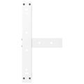 vidaXL Nohy konferenčného stolíka v tvare T, 2 ks, biele, 40x25x(30-31) cm, oceľové