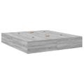 vidaXL Rám postele s úložným prostorem Sivý Sonoma 200 x 200 cm