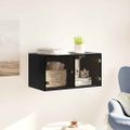 vidaXL Nástenná skrinka 68 x 37 x 35 cm Kompozitné drevo Čierny dub