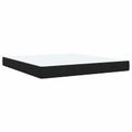 vidaXL Ottoman posteľ s matracom a LED Čierna 180 x 200 cm Zamat