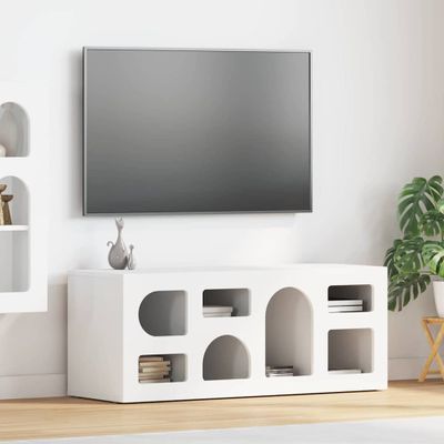 vidaXL TV skrinka ELST 100 x 35 x 40 cm Biela Kompozitné drevo