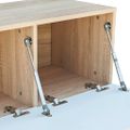 vidaXL TV skrinky 2 ks, kompozitné drevo 120x40x34cm, lesklé biele+dub