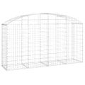 vidaXL Oblúkový gabionový kôš 200x50x100/120 cm pozinkované železo