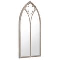 vidaXL Záhradné zrkadlo pieskové 100x45 cm exteriérové železo