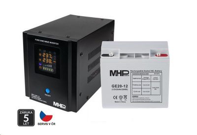 Záložný zdroj MHPower MPU-300-12 UPS 300W 12V čistý sínus + batéria
