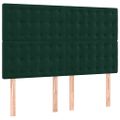 vidaXL Posteľný rám boxsping s matracom tmavozelený 140x190 cm zamat