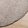 vidaXL Shaggy koberec PAMPLONA, vysoký vlas, moderný, béžový Ø 80 cm