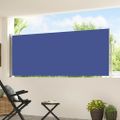 vidaXL Zaťahovacia bočná markíza na terasu 117x514 cm, modrá