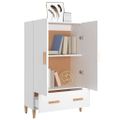 vidaXL Vysoká skrinka biela 70x31x115 cm spracované drevo
