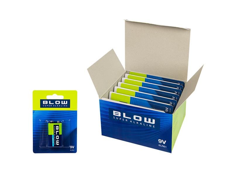 Batéria 9V (6LR61) alkalická BLOW Super Alkaline 10 ks/balenie