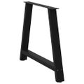 vidaXL Nohy k jedálenskému stolu v tvare A, 2 ks, čierne, 100 x (72-73) cm, oceľ