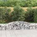 vidaXL Oblúkový gabionový kôš 9 ks 400x50x40/60 cm pozinkované železo