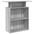 vidaXL Recepčný stôl sivý dub sonoma 100x40x104 cm kompozitné drevo