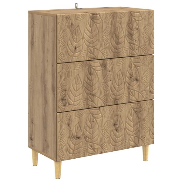 vidaXL Zásuvkový kabinet Dub artisan 66 x 34,5 x 90 cm