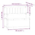 vidaXL Lavička medovohnedá 112,5x51,5x96,5 cm masívna borovica
