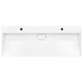 vidaXL Umývadlo z minerálneho/mramoroveho odliatku 120x46x11 cm biele