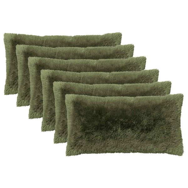 vidaXL Podložka s vankúšom HEERLEN 6 ks Zelená PV fleece