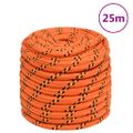 vidaXL Lodné lano oranžové 16 mm 25 m polypropylén