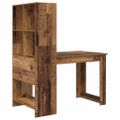 vidaXL Stôl Staré drevo Kompozitné drevo 122 x 67 x 145 cm