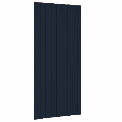 vidaXL Strešný panel 12 pcs Antracitová 100 x 45 cm Pozinkovaná oceľ