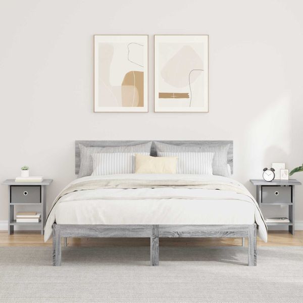 vidaXL Nočný stolík 2 pcs Sivý Sonoma 41 x 40 x 45 cm Kompozitné drevo