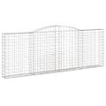 vidaXL Oblúkové gabionové koše 8 ks 400x30x140/160 cm pozink. železo
