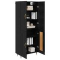 vidaXL Highboard Čierny dub 69,5 x 34 x 180 cm Kompozitné drevo