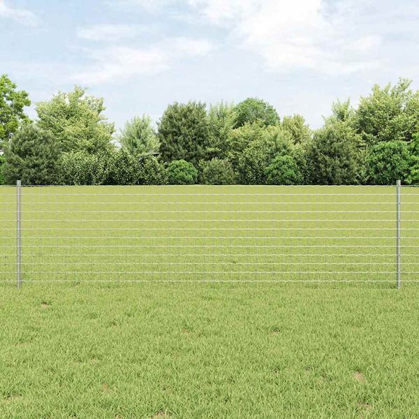 vidaXL Zabudovaný plotový stĺpik 44 pcs Strieborná 100 cm