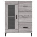 vidaXL Vysoká skrinka sivý dub sonoma 69,5x34x180 cm spracované drevo