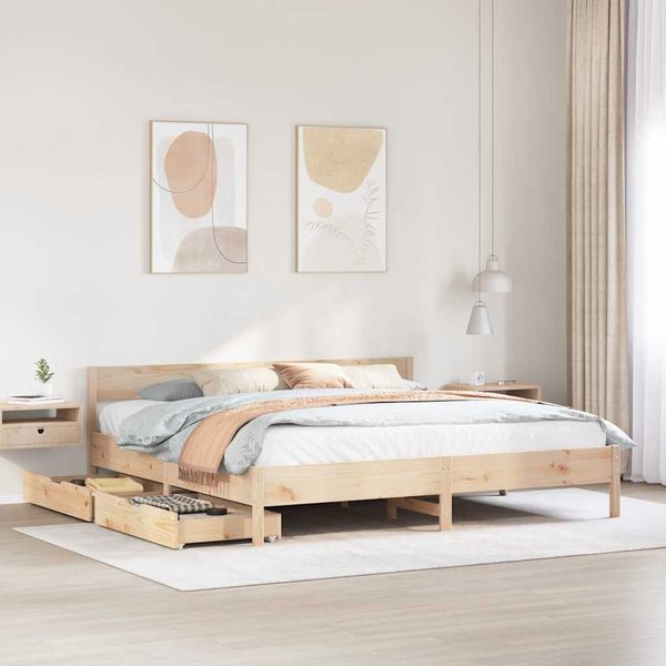 vidaXL Posteľ bez matraca 160x200 cm masívna borovica