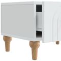 vidaXL TV skrinka Biela 147 x 34,5 x 30 cm Kompozitné drevo