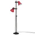 vidaXL Podlahová lampa 25 W šmuhovaná červená 25x25x90/140 cm E27