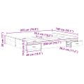vidaXL Rám postele s úložným prostorem Remeselný dub 140 x 200 cm