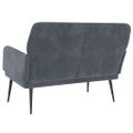 vidaXL Lavička tmavosivá 108x79x79 cm zamat