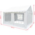 vidaXL Záhradný stan z PVC, 3x4 m, biely