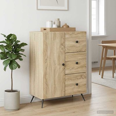 vidaXL Servírovacia skriňa Dub sonoma 66 x 34,5 x 90 cm