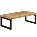 vidaXL Konferenčný stolík 100x50x35 cm, mangový masív a oceľ