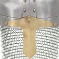vidaXL Križiacka rytierska prilba pre LARP starožitná replika strieborná oceľ