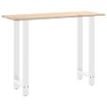 vidaXL Nohy barového stola, biele, 2 ks, 50 x (100-101) cm, oceľové