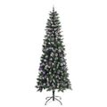 vidaXL Umelý vianočný stromček Zelená 240 cm PVC, plast a oceľ