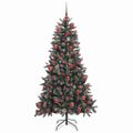 vidaXL Umelý vianočný stromček Zelená 180 cm PVC, plast a oceľ