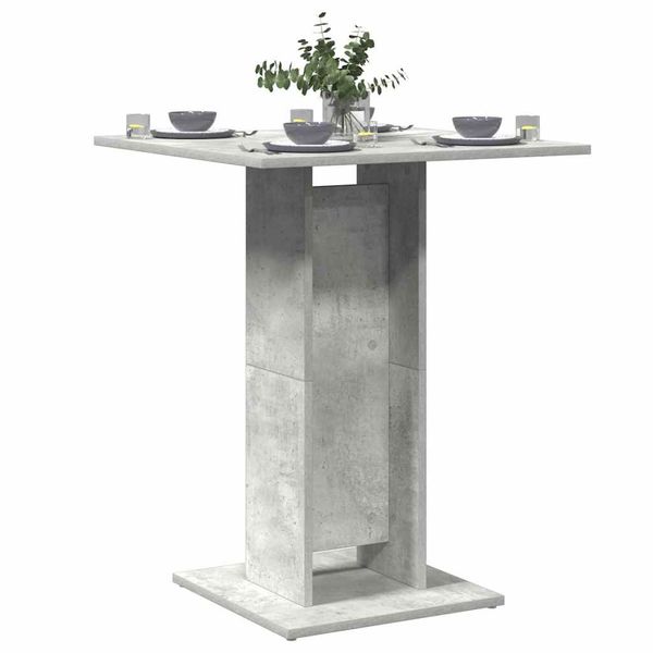 vidaXL Bistro stolík, betónovo sivý 60x60x75 cm, kompozitné drevo