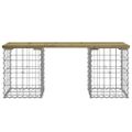 vidaXL Záhradná lavička gabiónový dizajn 103x31x42 cm impreg. borovica