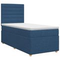 vidaXL Posteľ boxspring s matracom Modrá 90 x 200 cm Látka